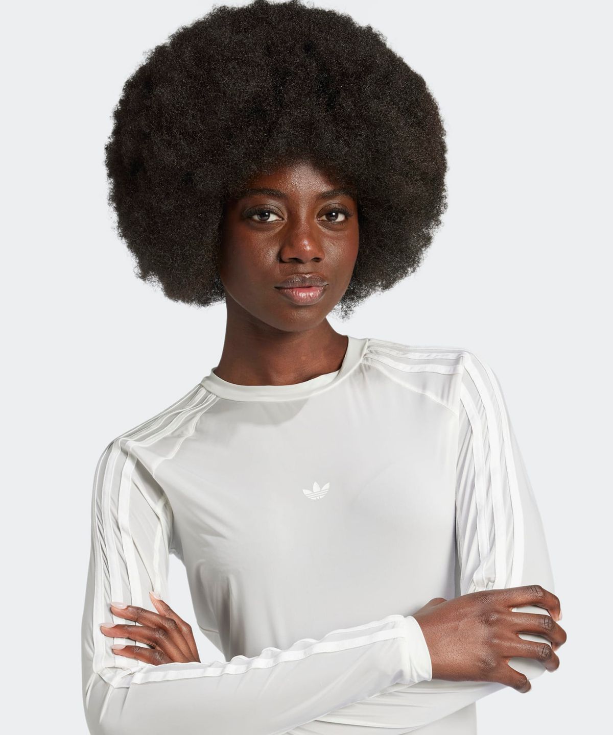 아디다스(ADIDAS) 루쉬드 3S 긴팔 티 - 화이트 / IZ4941