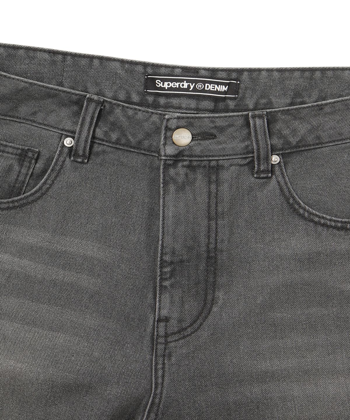 슈퍼드라이(SUPERDRY) 아이코닉 와이드 데님 팬츠 그레이