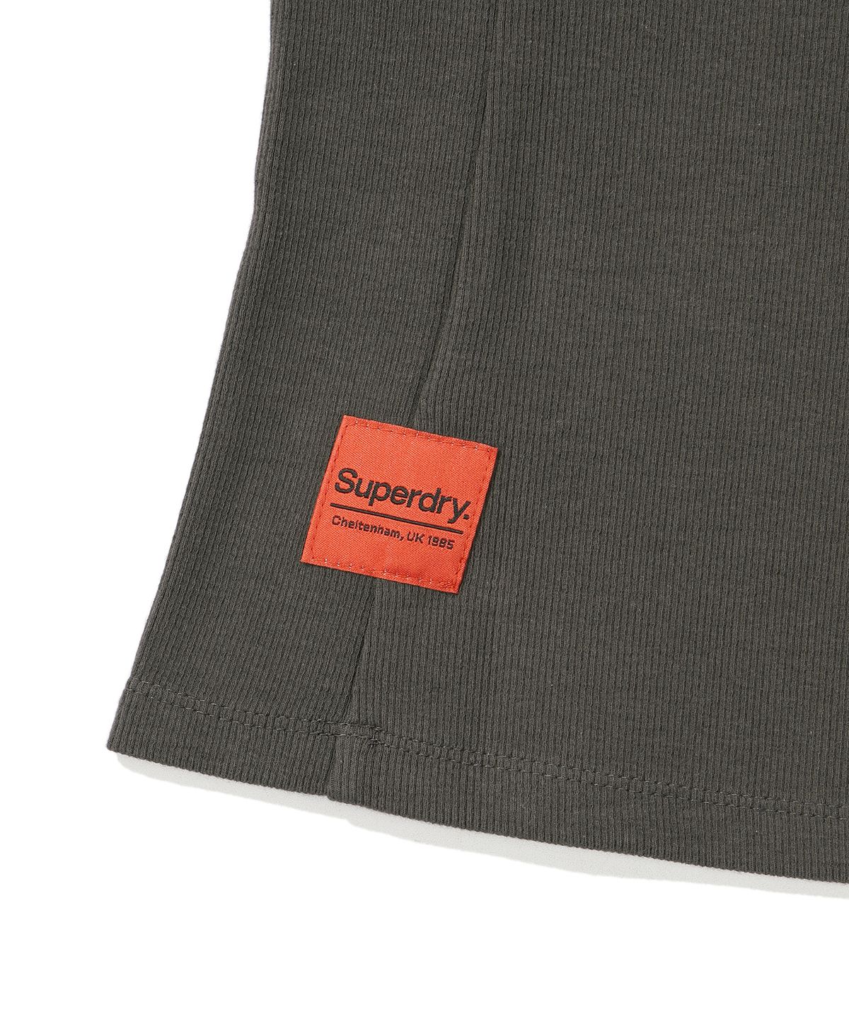 슈퍼드라이(SUPERDRY) W 빈티지 빅 로고 크롭 긴팔 티셔츠 다크그레이