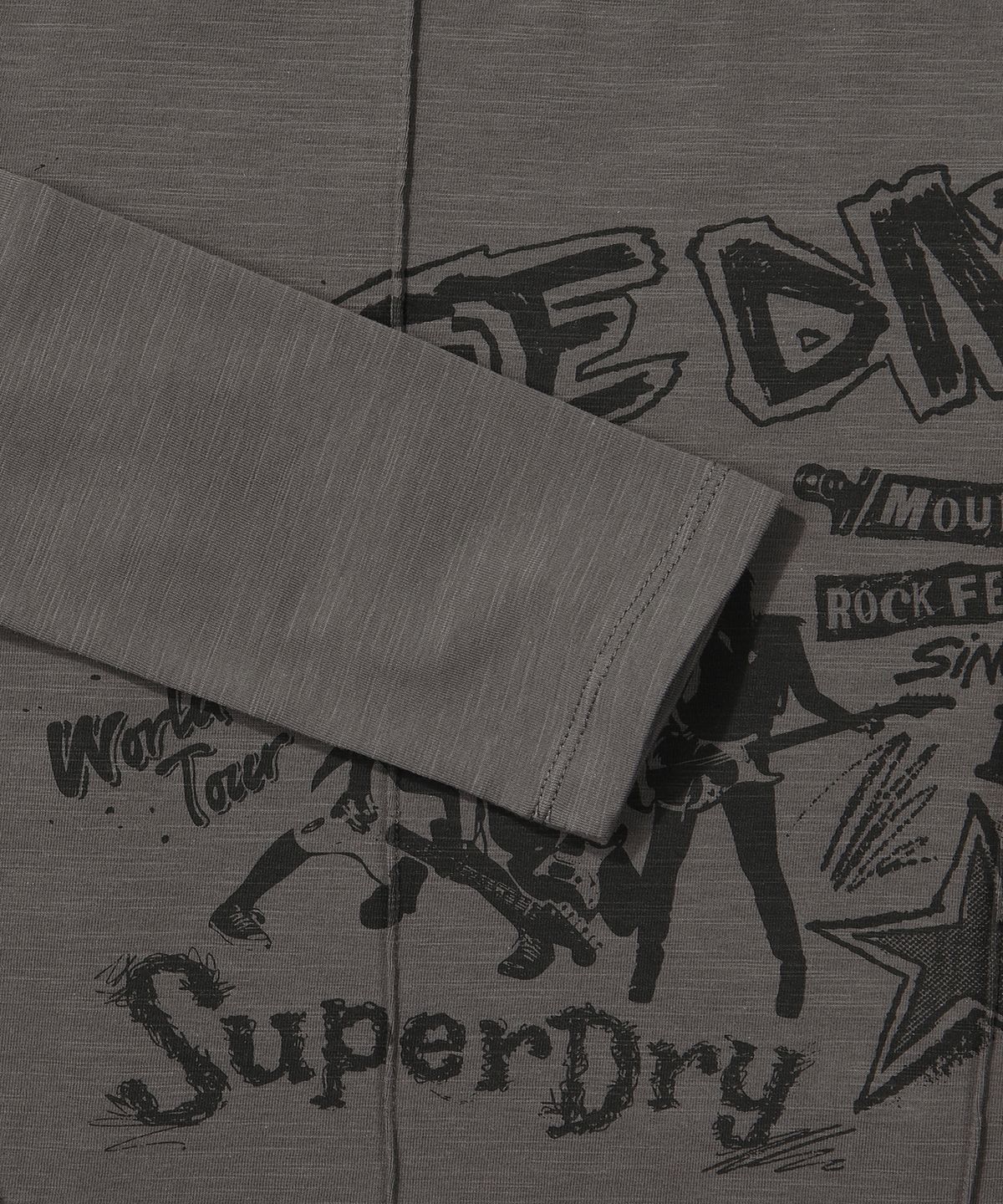 슈퍼드라이(SUPERDRY) W 브리티쉬 핀턱 크롭 긴팔 티셔츠 다크그레이