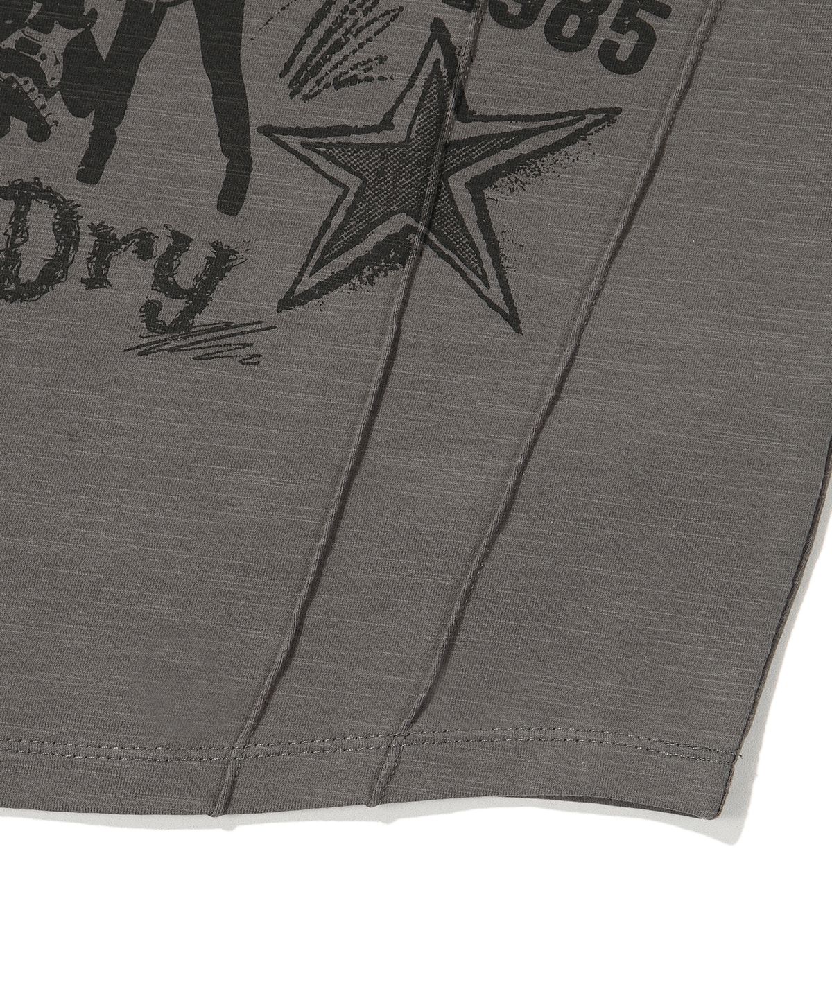 슈퍼드라이(SUPERDRY) W 브리티쉬 핀턱 크롭 긴팔 티셔츠 다크그레이