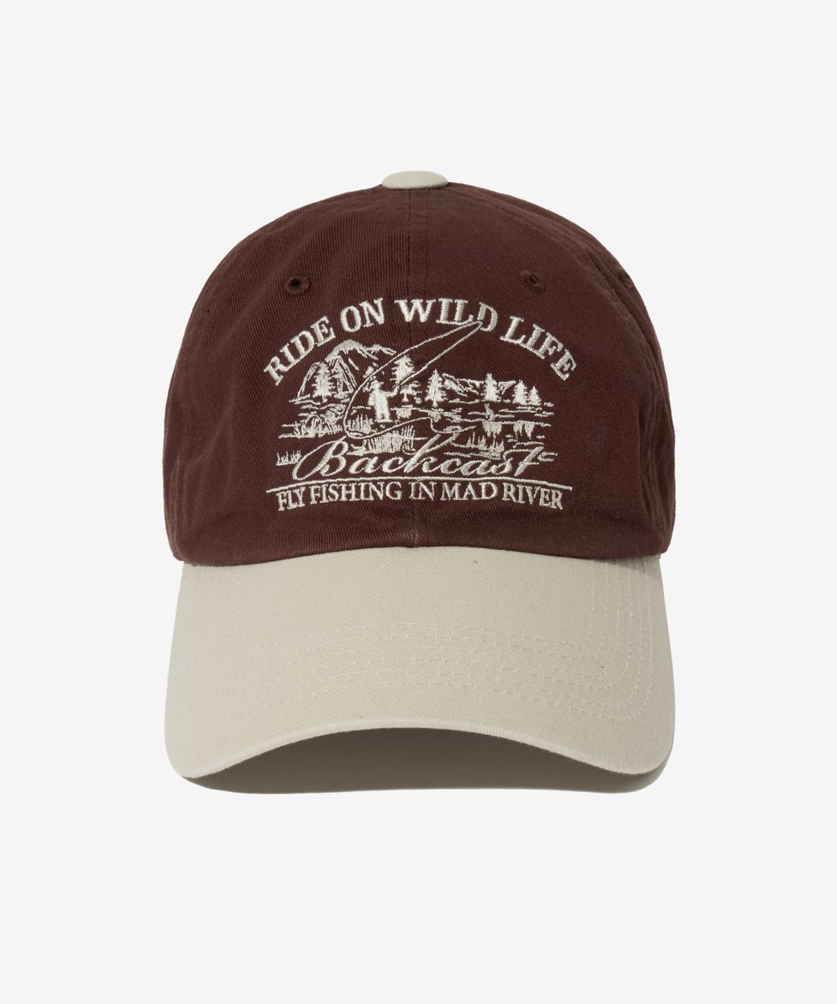 아웃스탠딩(OUTSTANDING) VINTAGE COTTON BALL CAP(BACKCAST)_BROWN/BEIGE