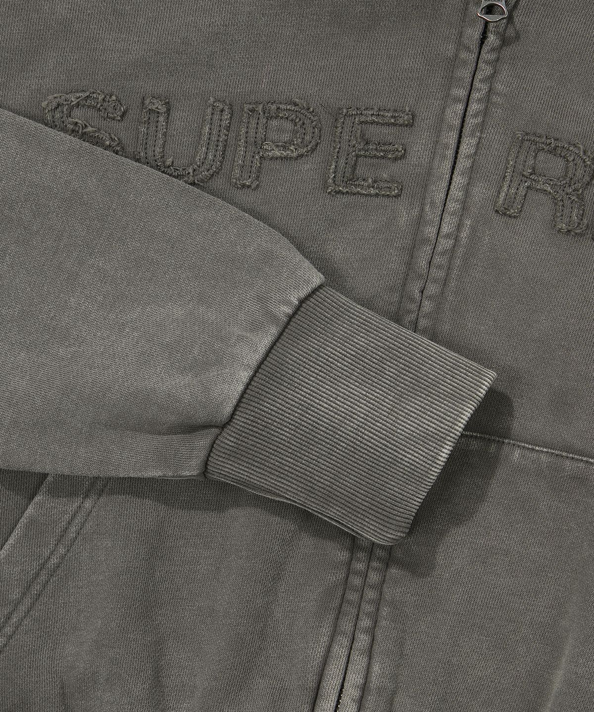 슈퍼드라이(SUPERDRY) W 빈티지 가먼트 워싱 크롭 후드 집업 다크그레이