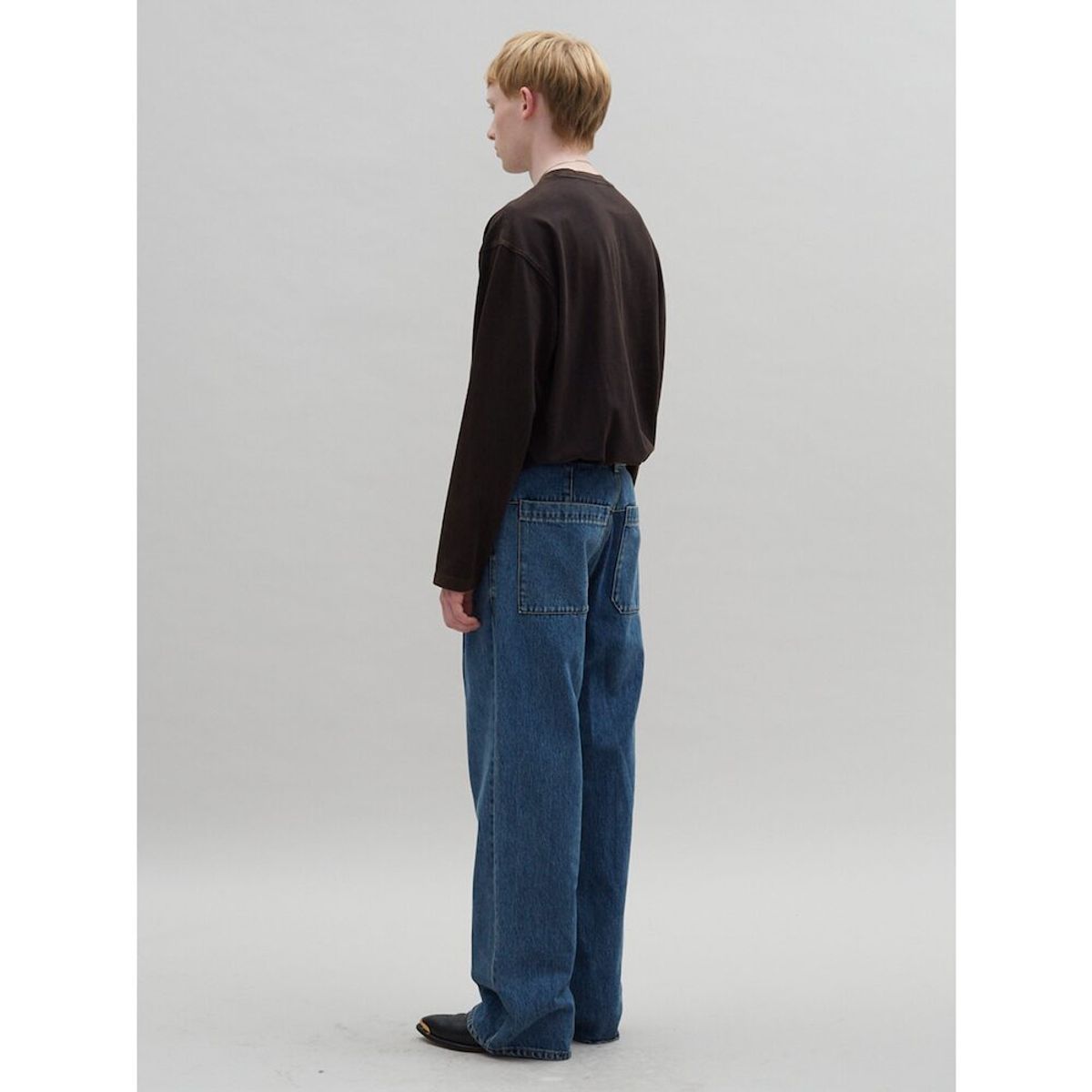 샌드 사운드(SAND SOUND) One Tuck Signature Wide Denim  Blue