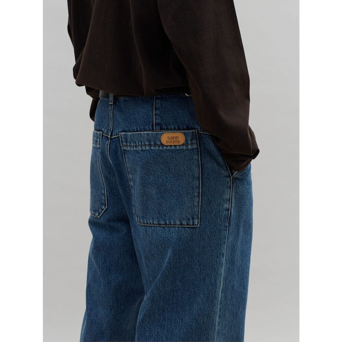 샌드 사운드(SAND SOUND) One Tuck Signature Wide Denim  Blue