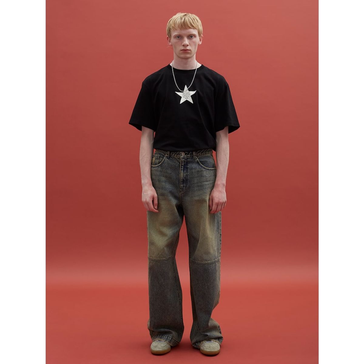샌드 사운드(SAND SOUND) Vintage Washed SemiWide Denim  Khaki