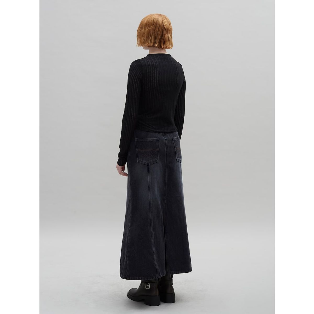 샌드 사운드(SAND SOUND) Mermaid Denim Skirt  Ash