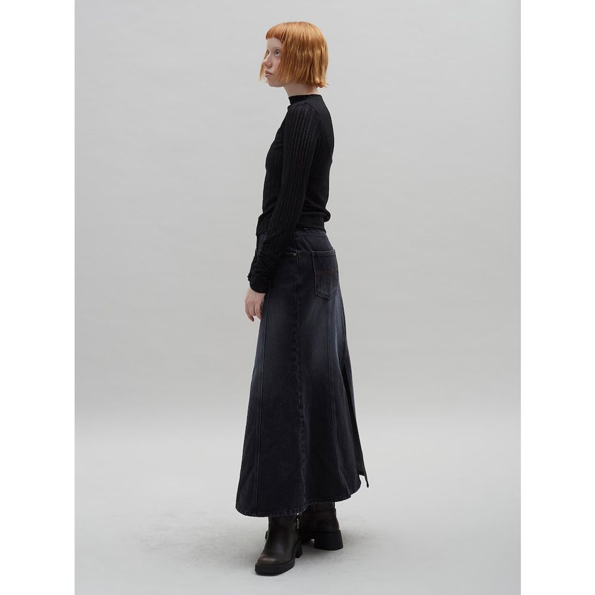 샌드 사운드(SAND SOUND) Mermaid Denim Skirt  Ash