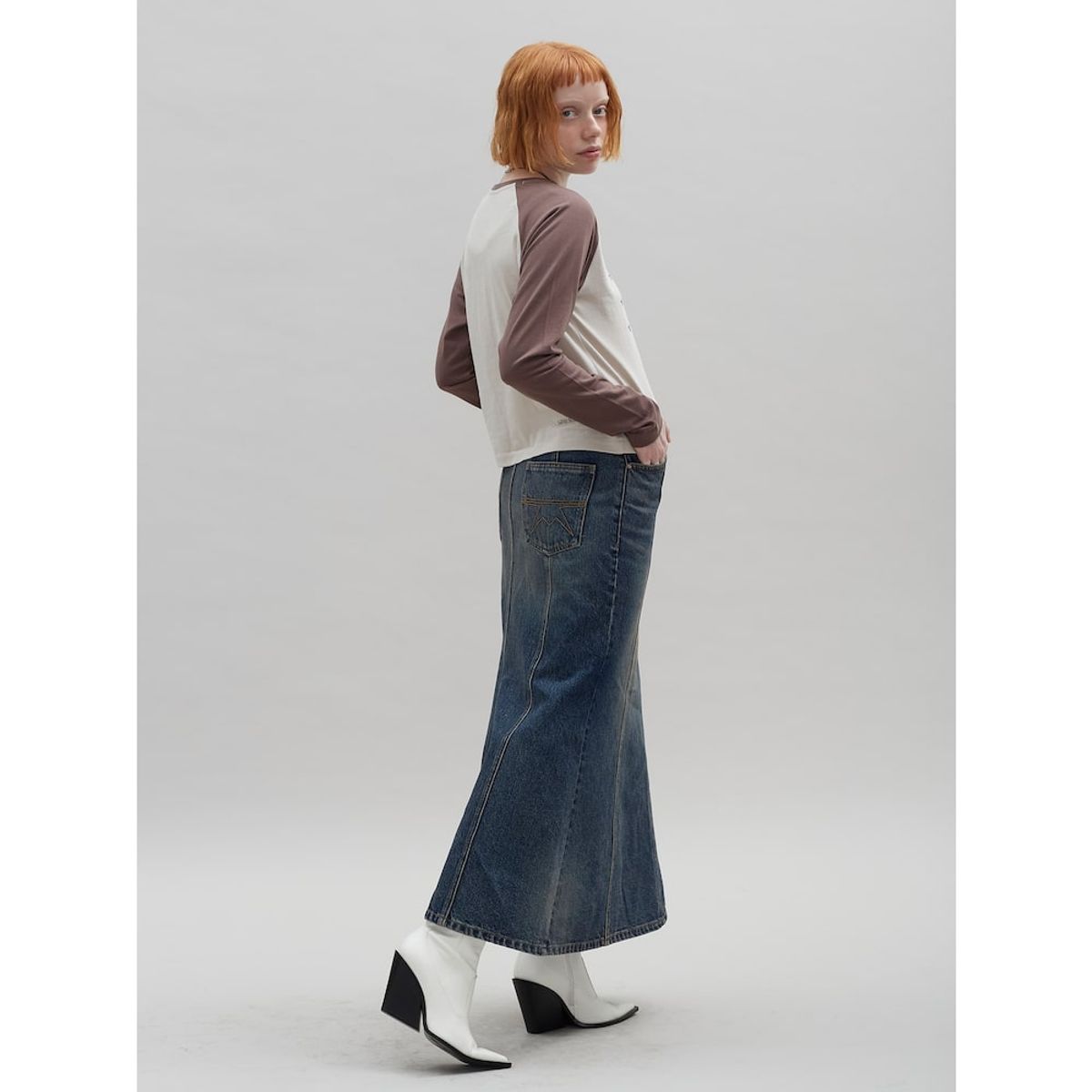 샌드 사운드(SAND SOUND) Mermaid Denim Skirt  Blue