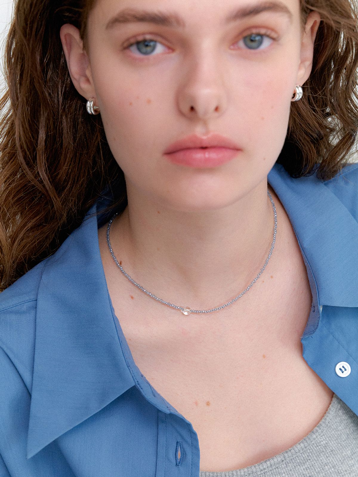 오블라(OVLA) summer beads necklace_crystal JN030
