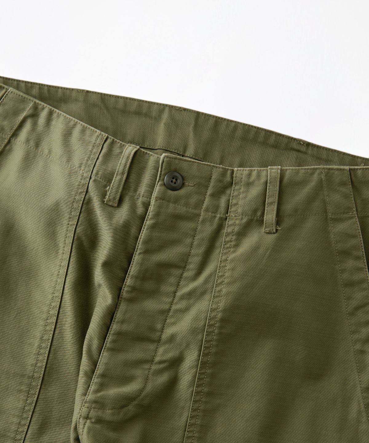아웃스탠딩(OUTSTANDING) BACK SATIN FATIGUE PANTS(ORIGINAL FIT)_WASHED OLIVE