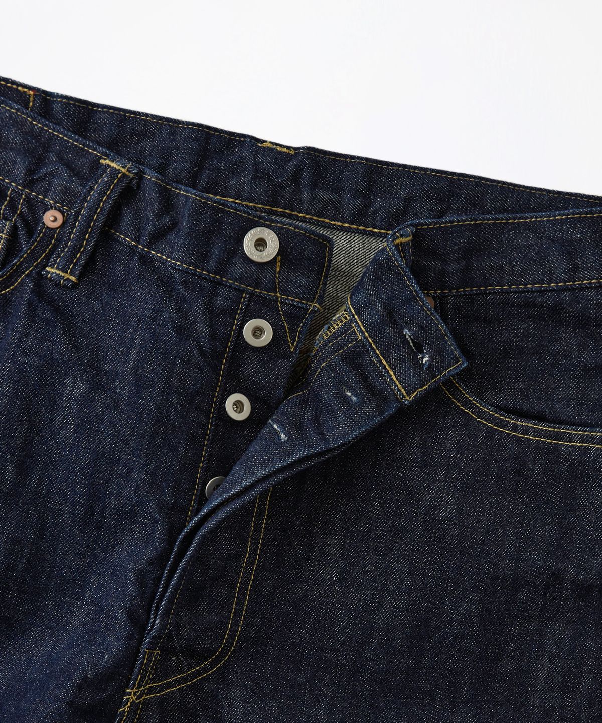아웃스탠딩(OUTSTANDING) W.W. II SELVEDGE STRAIGHT PANTS_INDIGO