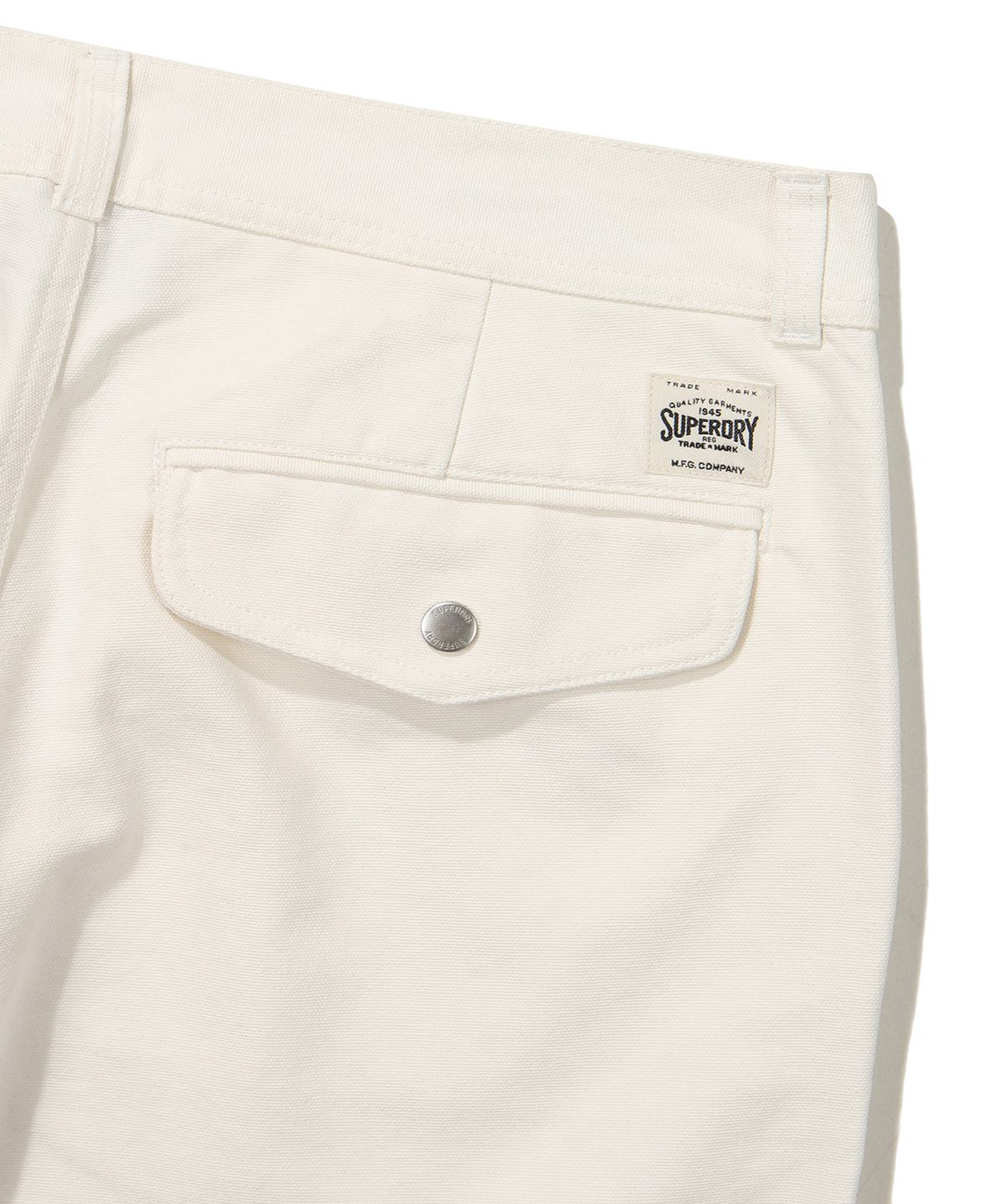 슈퍼드라이(SUPERDRY) 와이드 베이직 코튼 팬츠 아이보리