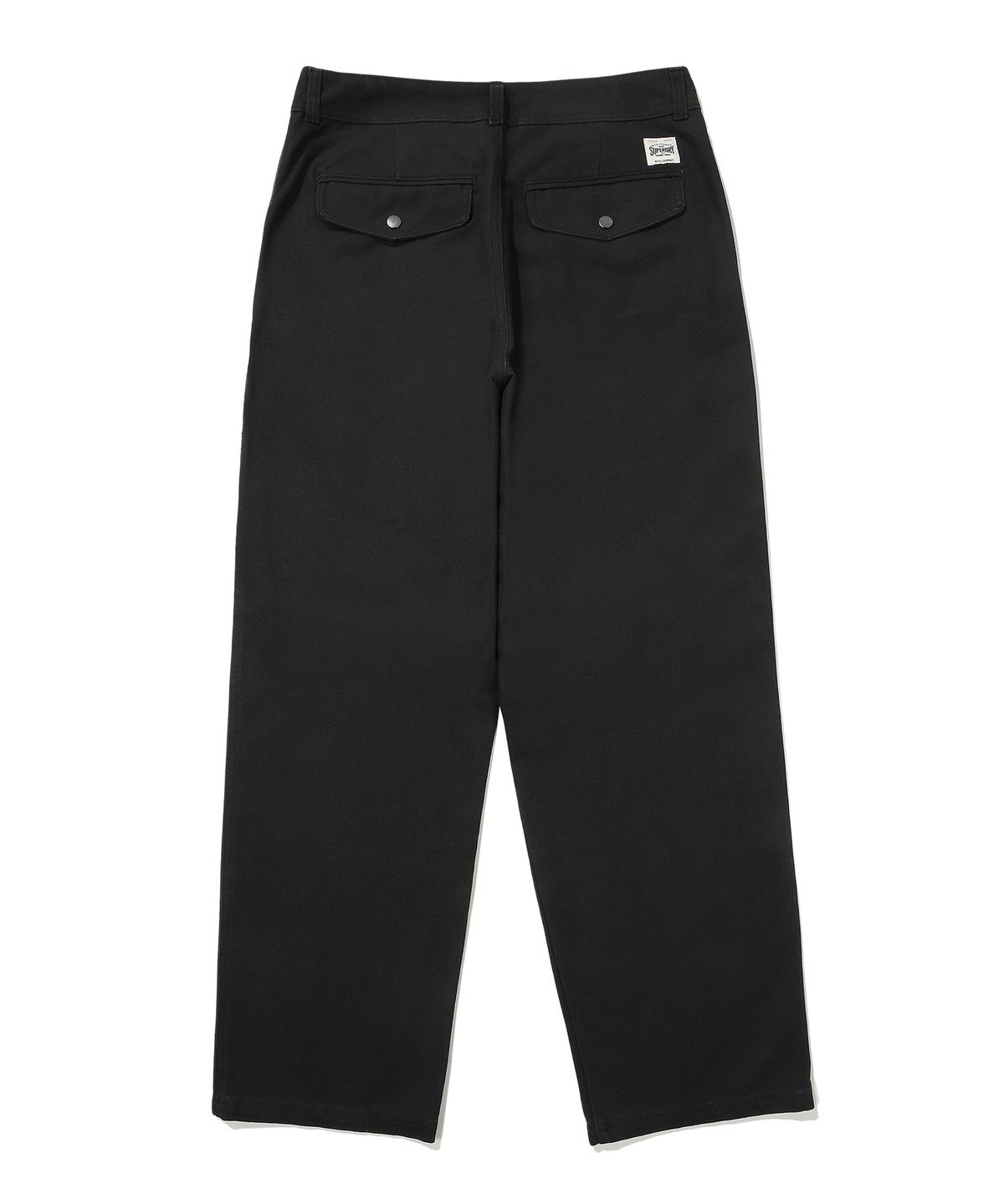 슈퍼드라이(SUPERDRY) 와이드 베이직 코튼 팬츠 블랙