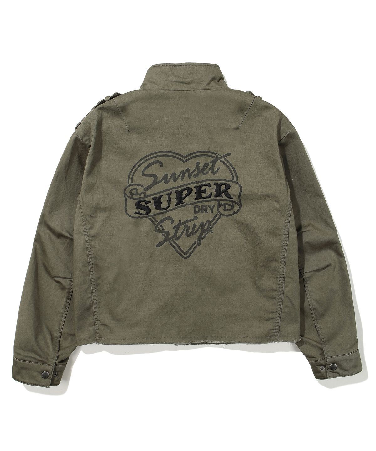 슈퍼드라이(SUPERDRY) W 밀리터리 크롭 자켓 카키