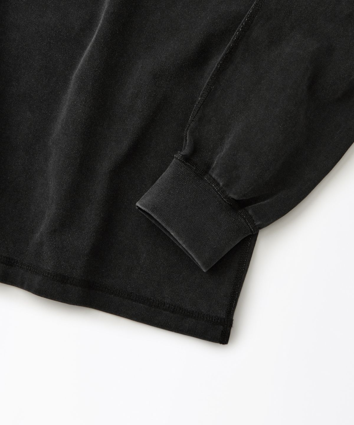 아웃스탠딩(OUTSTANDING) HENLEY NECK LONG SLEEVE TEE_VINTAGE CHARCOAL