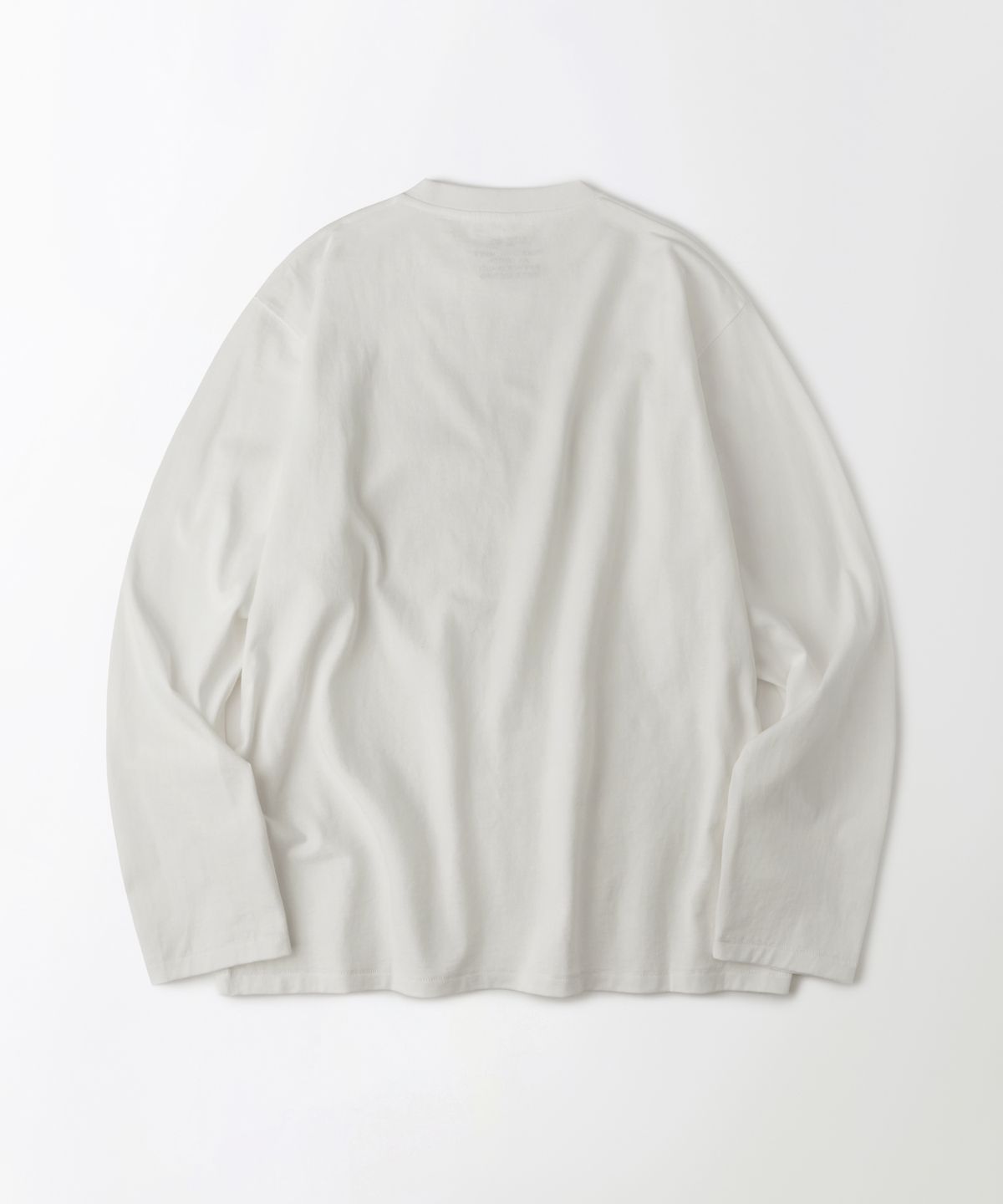 아웃스탠딩(OUTSTANDING) BASIC CREW NECK LONG SLEEVE TEE_OFF WHITE