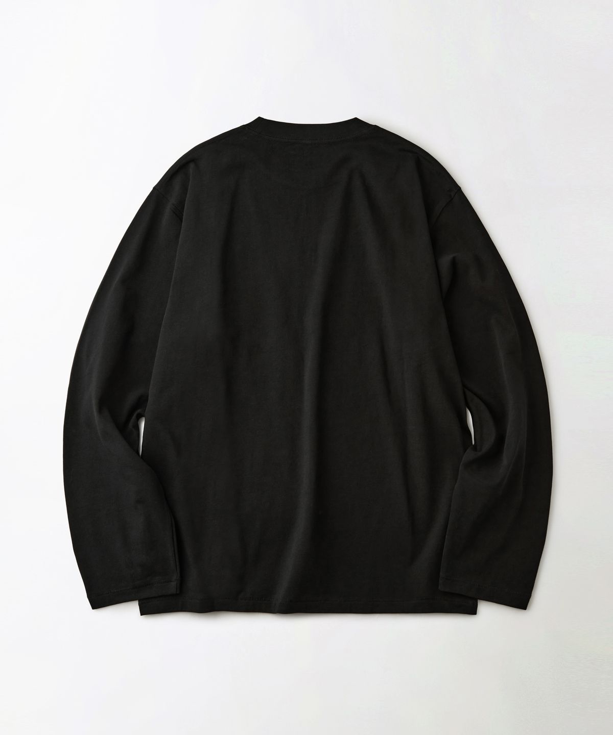 아웃스탠딩(OUTSTANDING) BASIC CREW NECK LONG SLEEVE TEE_BLACK