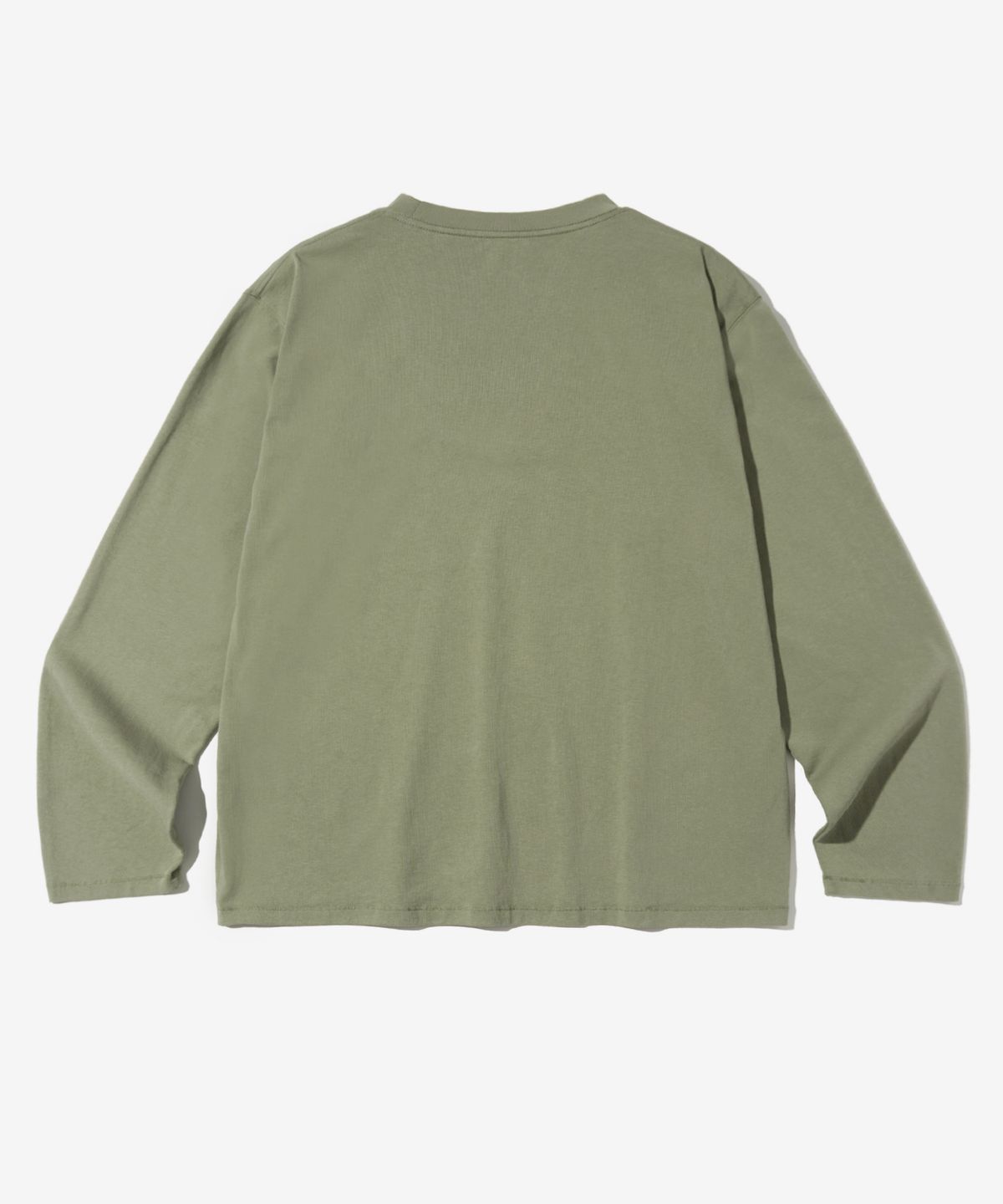 아웃스탠딩(OUTSTANDING) BASIC CREW NECK LONG SLEEVE_OLIVE