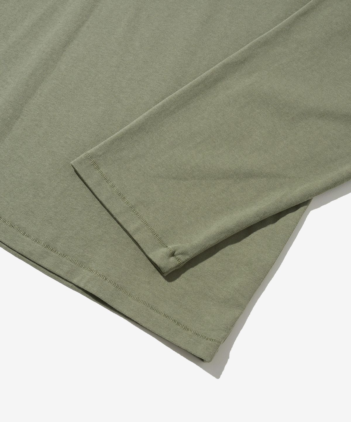 아웃스탠딩(OUTSTANDING) BASIC CREW NECK LONG SLEEVE_OLIVE
