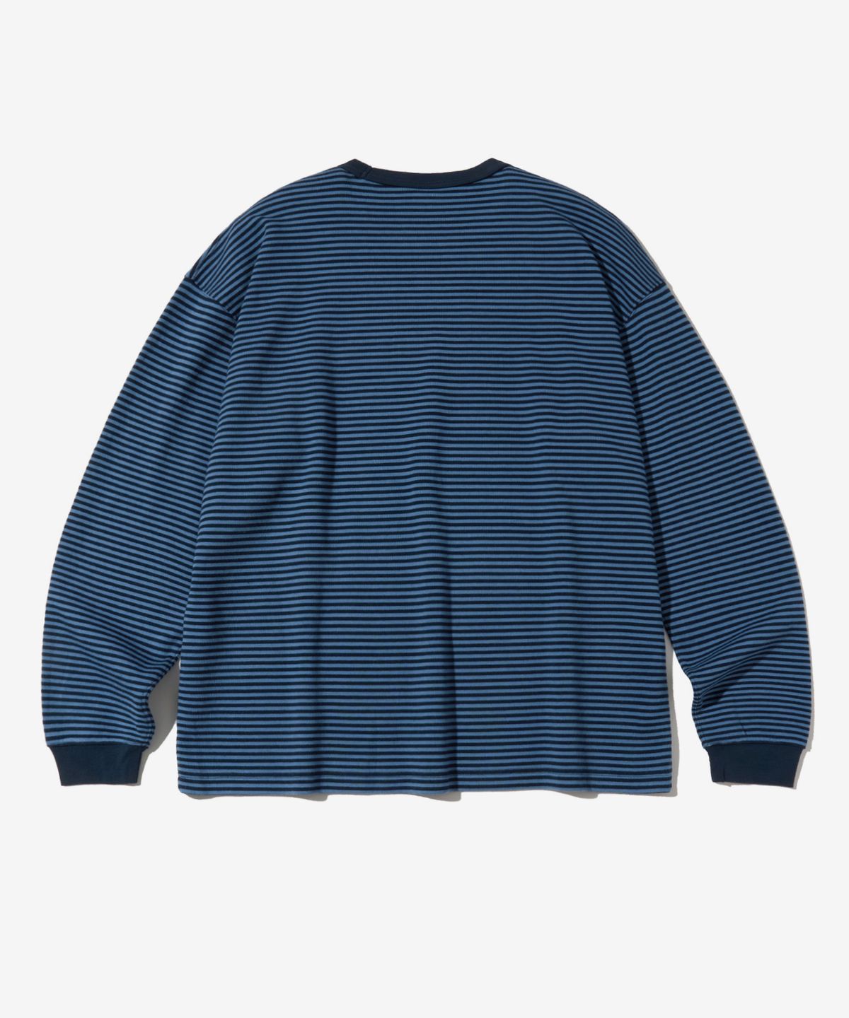 아웃스탠딩(OUTSTANDING) STRIPE CREW NECK LONG SLEEVE_BLUE/NAVY