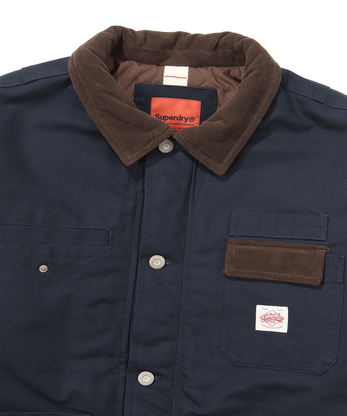 슈퍼드라이(SUPERDRY) 패디드 코튼 헌팅 자켓 네이비