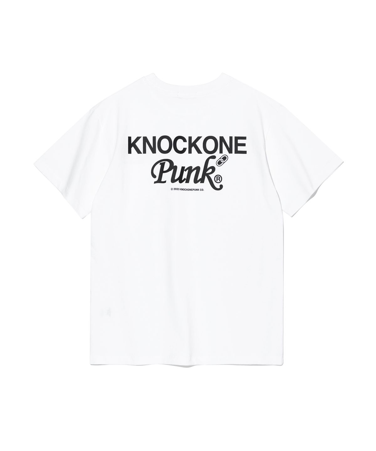 낙원펑크(KNOCKONEPUNK) 시그니쳐 로고 티셔츠 [화이트]