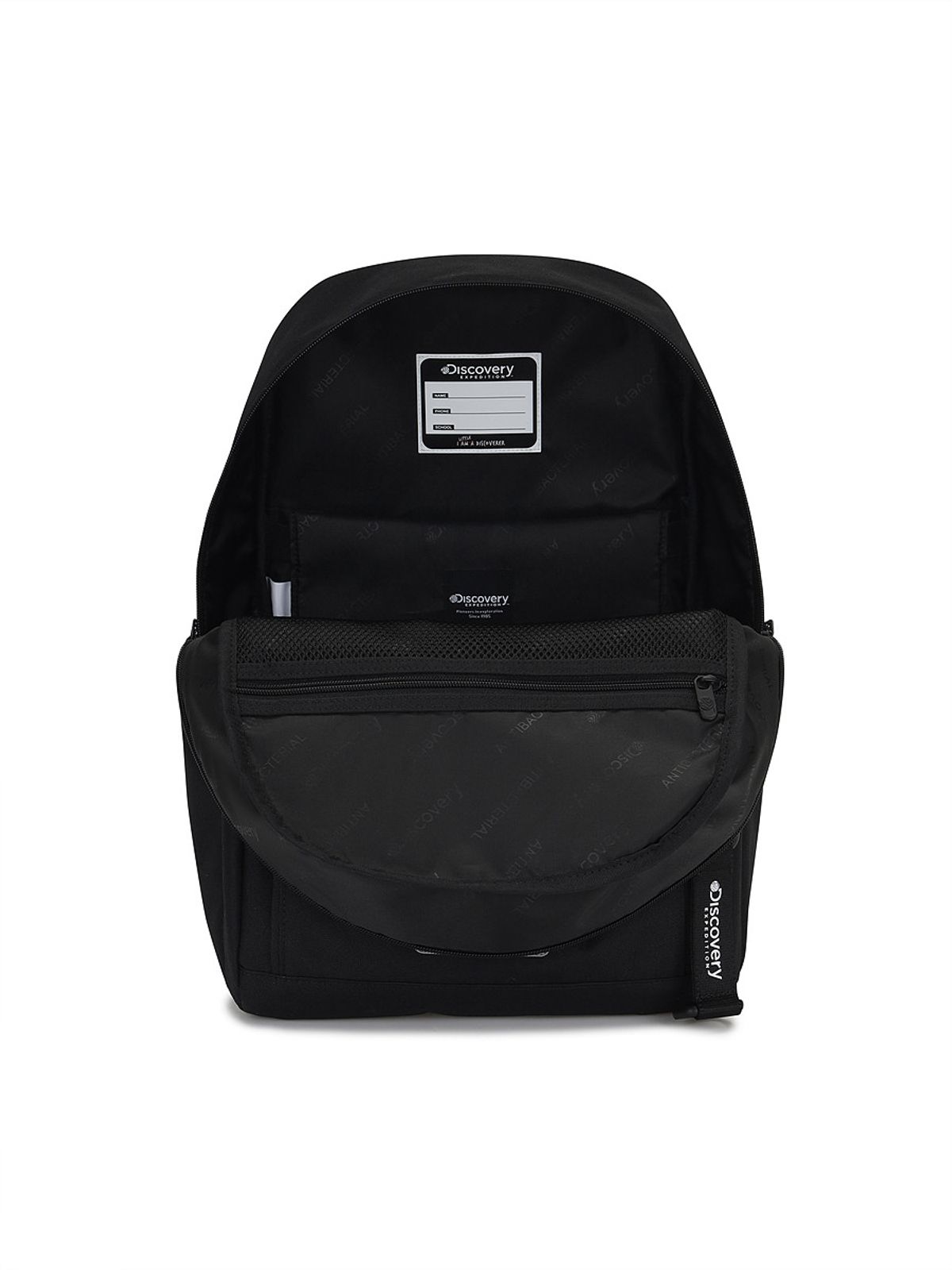 디스커버리 키즈(DISCOVERY KIDS) 키즈 플랩포켓 컬러블럭 백팩 (BLACK)