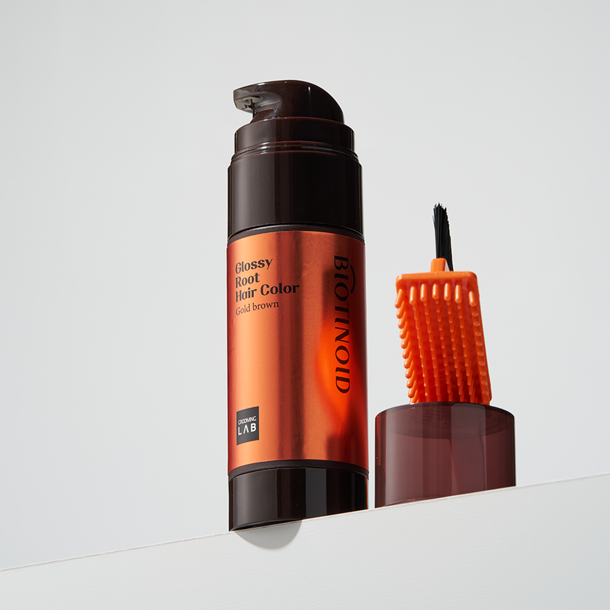 그루밍랩(GROOMING LAB) 비오티노이드 윤기 루트 헤어 컬러 새치 염색약 200ml/ 골드브라운