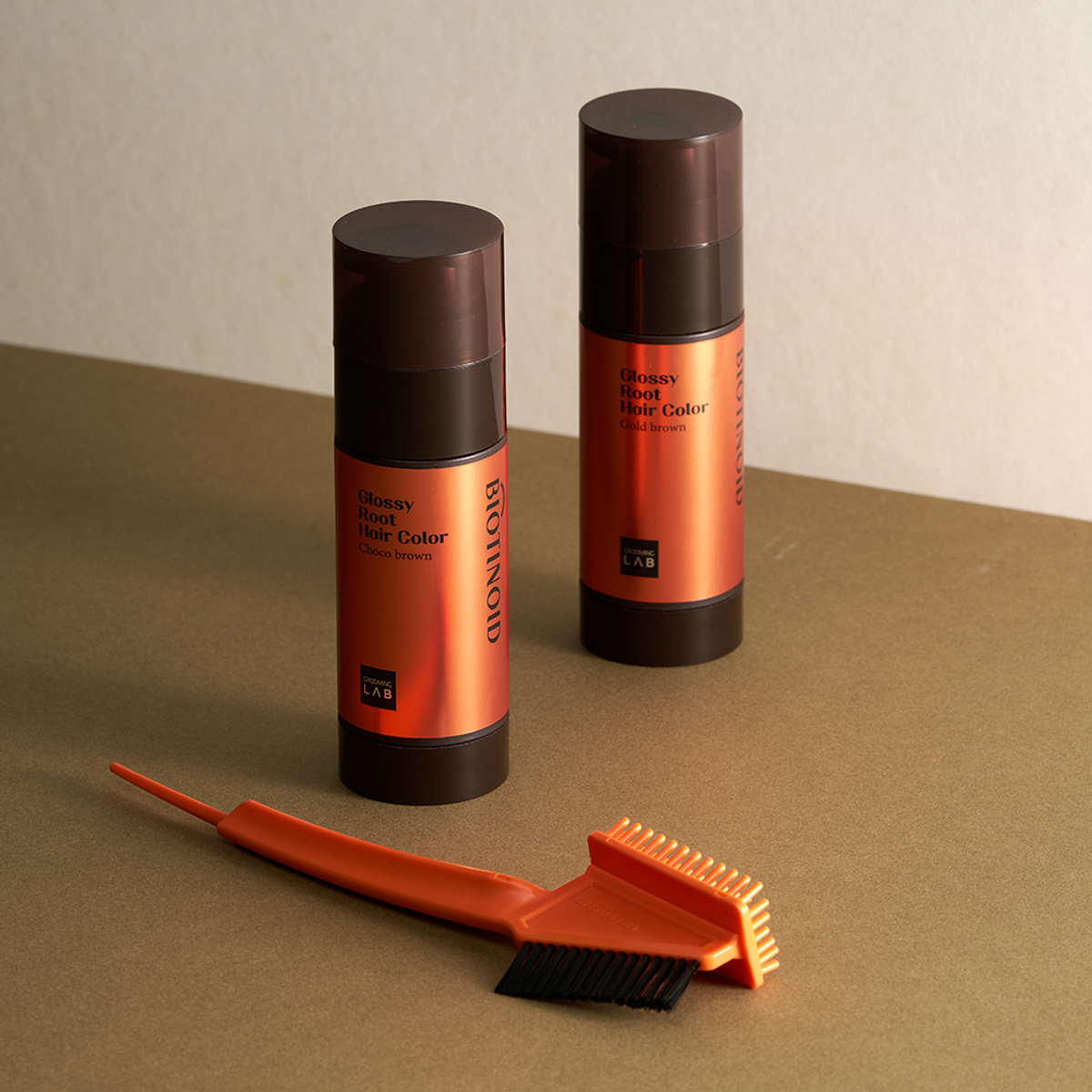 그루밍랩(GROOMING LAB) 비오티노이드 초간편 생활염색 흰머리 새치 뿌리 커버 염색약 200ml/초코브라운