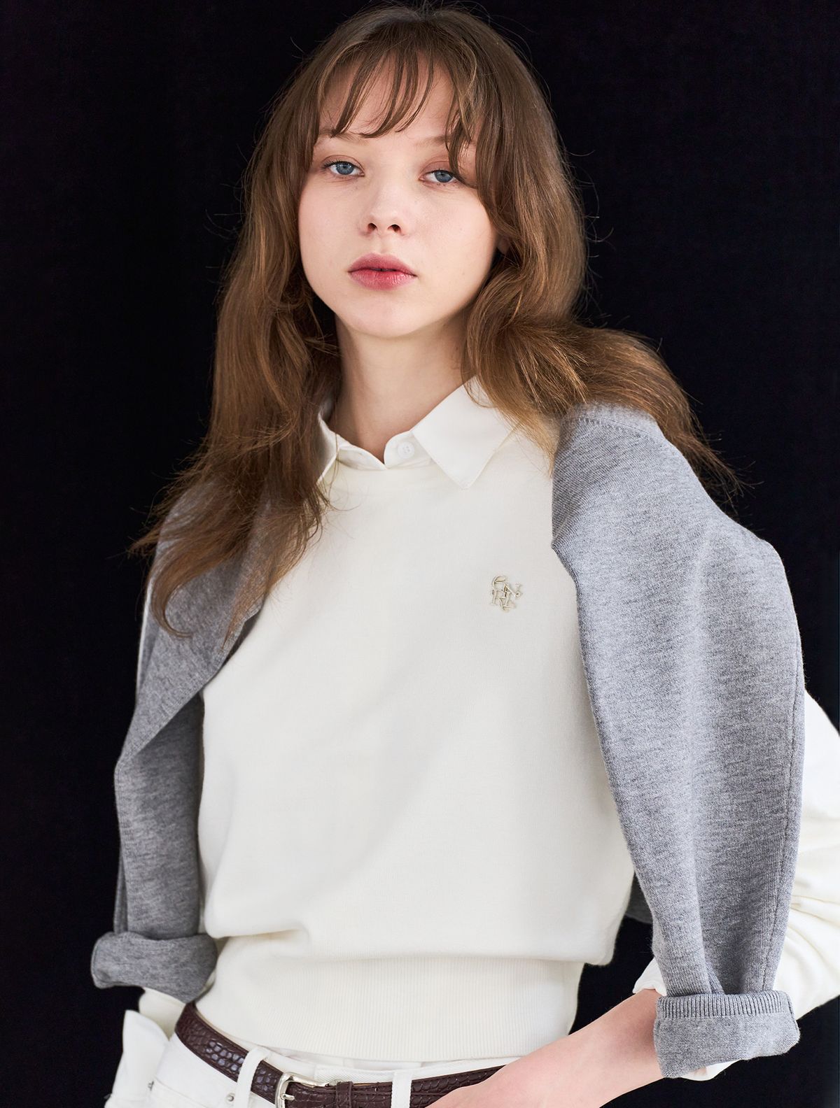 제너럴아이디어(GENERALIDEA) 에센셜 크루넥 풀오버 [WHITE] / WBD3L05508
