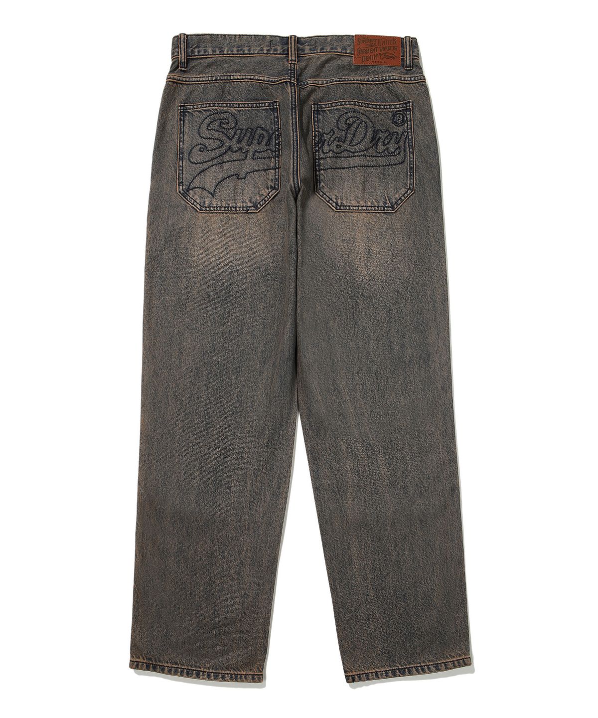 슈퍼드라이(SUPERDRY) 카펜터 빈티지 워싱 데님 팬츠 브라운