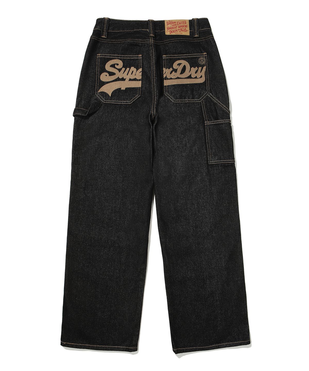 슈퍼드라이(SUPERDRY) W 더블니 데님 팬츠 블랙