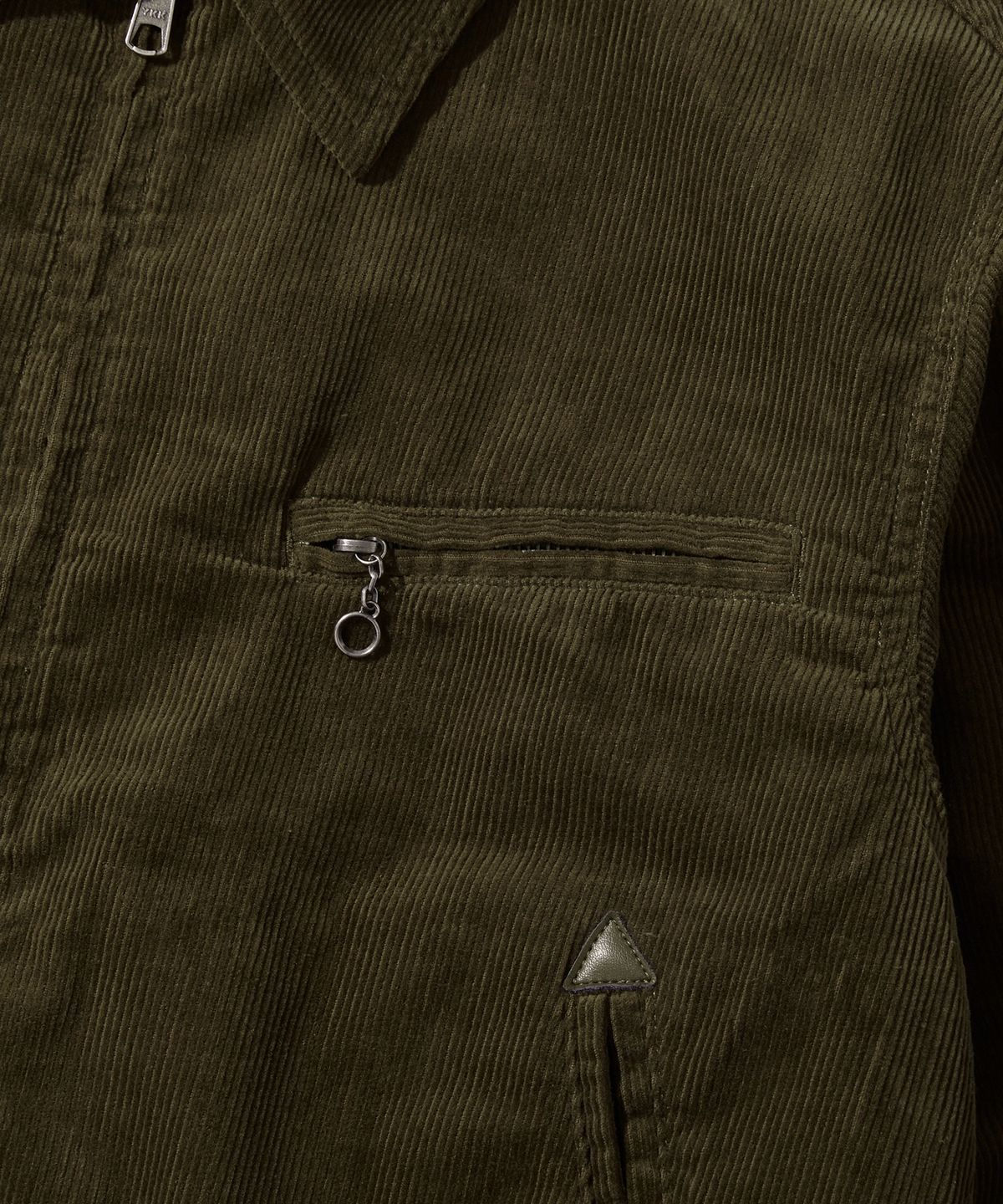 아웃스탠딩(OUTSTANDING) CORDUROY DRIZZLER JACKET_OLIVE