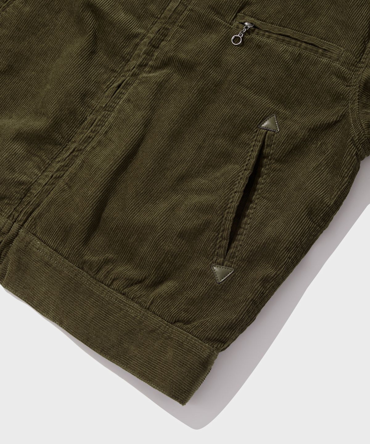 아웃스탠딩(OUTSTANDING) CORDUROY DRIZZLER JACKET_OLIVE