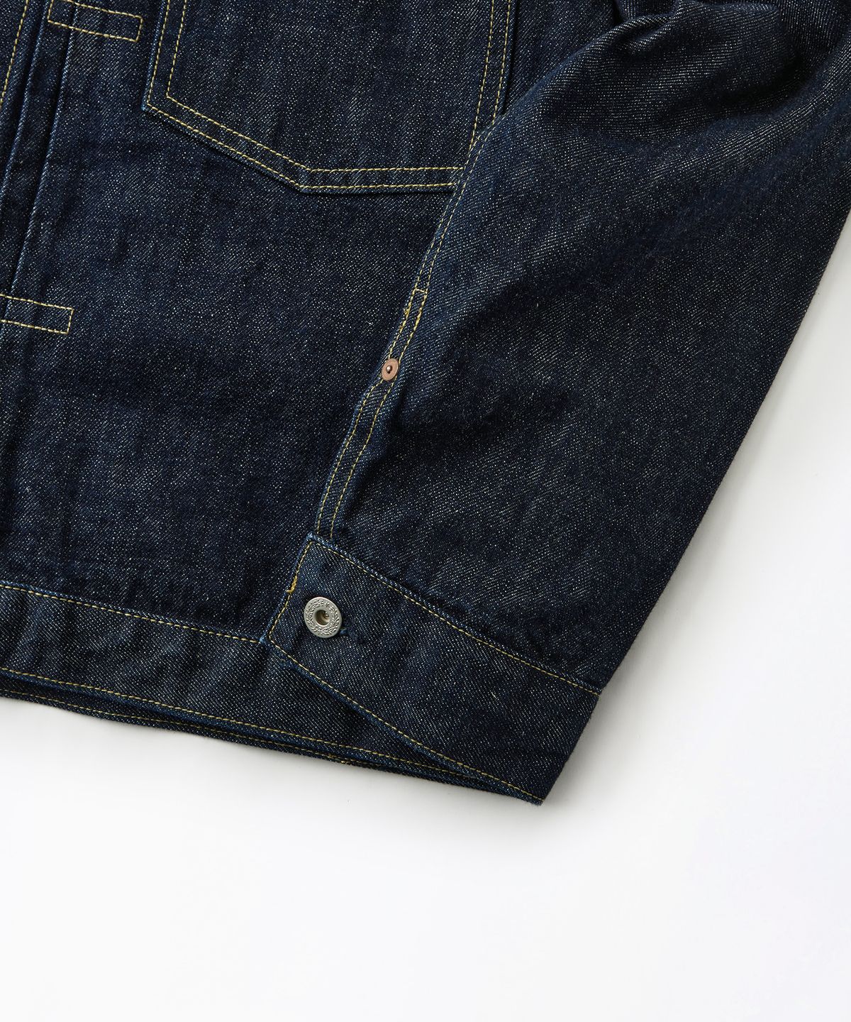 아웃스탠딩(OUTSTANDING) W.W. II SELVEDGE DENIM 1ST JACKET_INDIGO