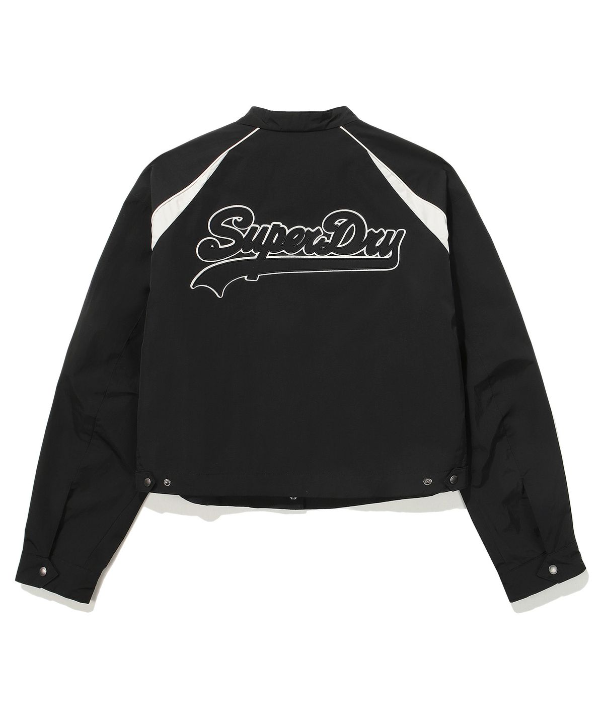 슈퍼드라이(SUPERDRY) W 나일론 레이싱 크롭 자켓 블랙