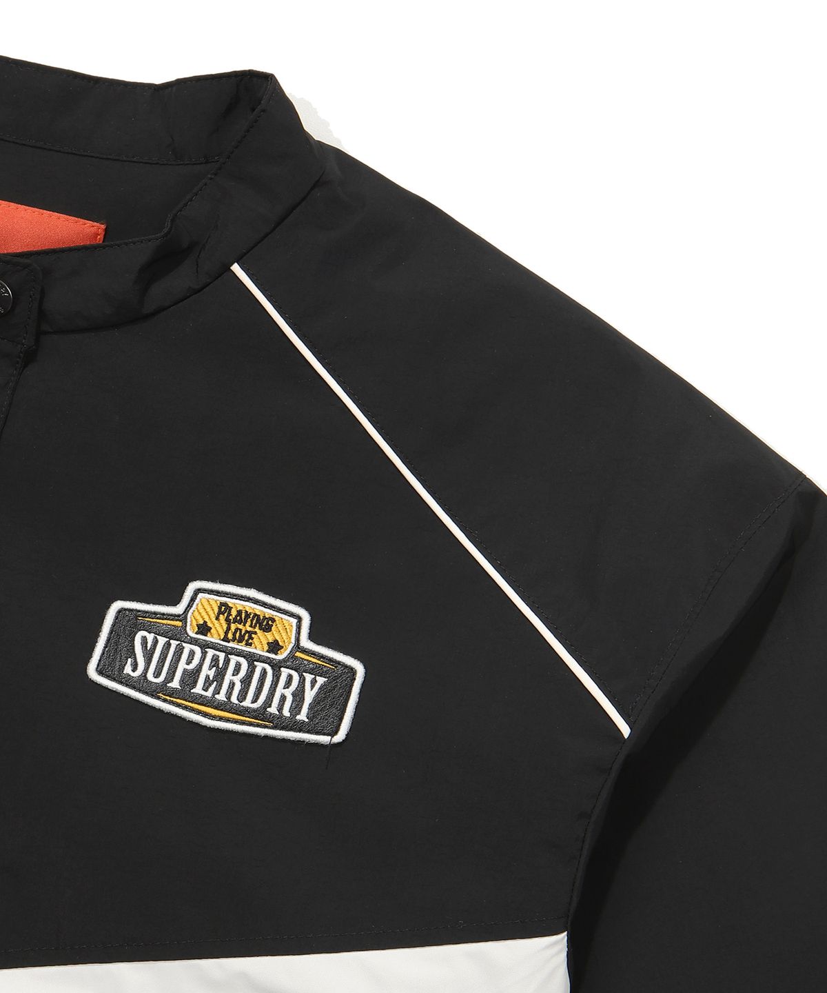 슈퍼드라이(SUPERDRY) W 나일론 레이싱 크롭 자켓 블랙