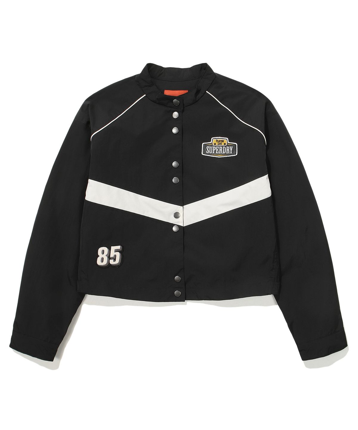 슈퍼드라이(SUPERDRY) W 나일론 레이싱 크롭 자켓 블랙
