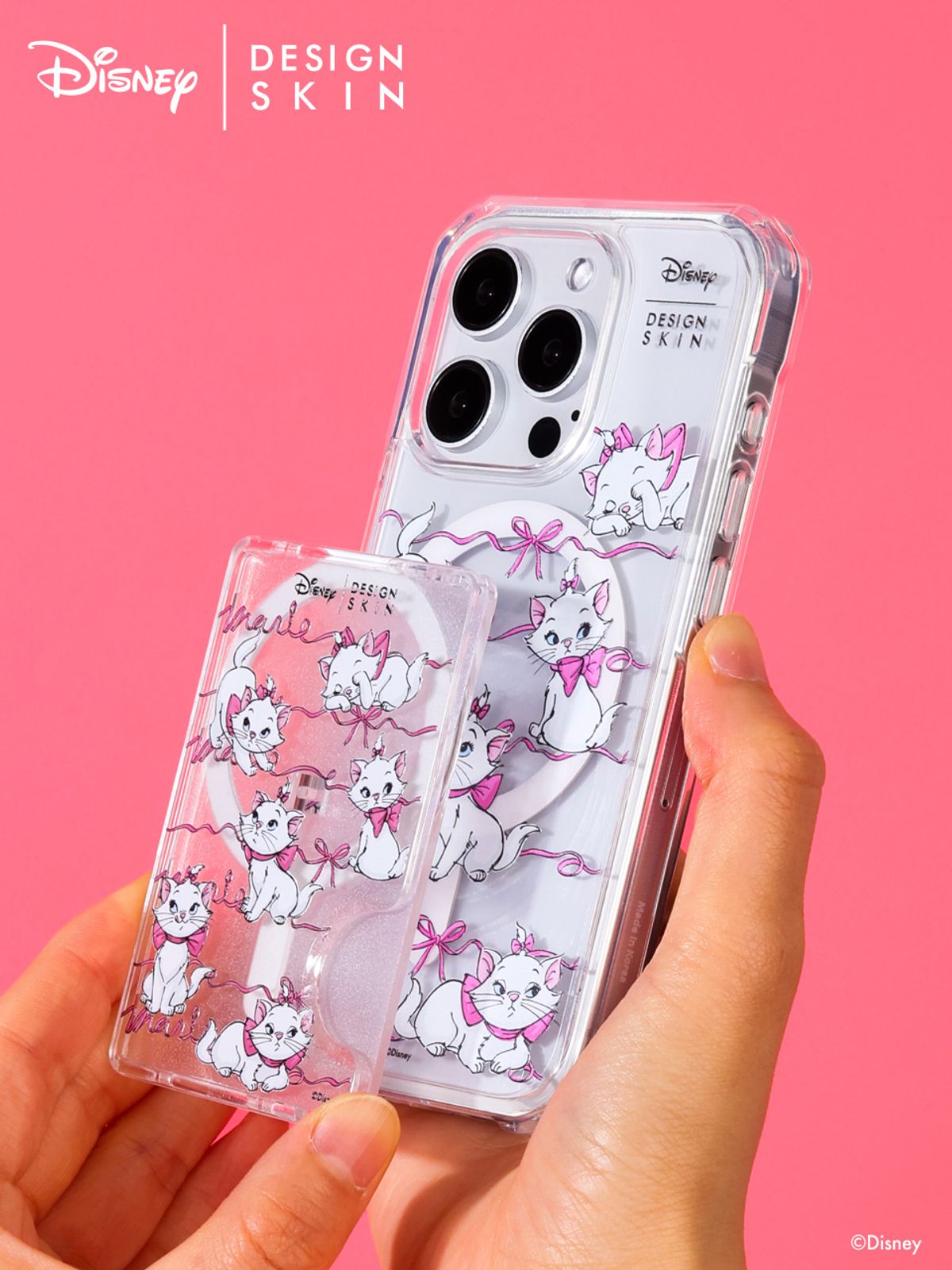 디자인스킨(DESIGNSKIN) 디즈니 맥세이프 카드 포켓 - 리본 마리