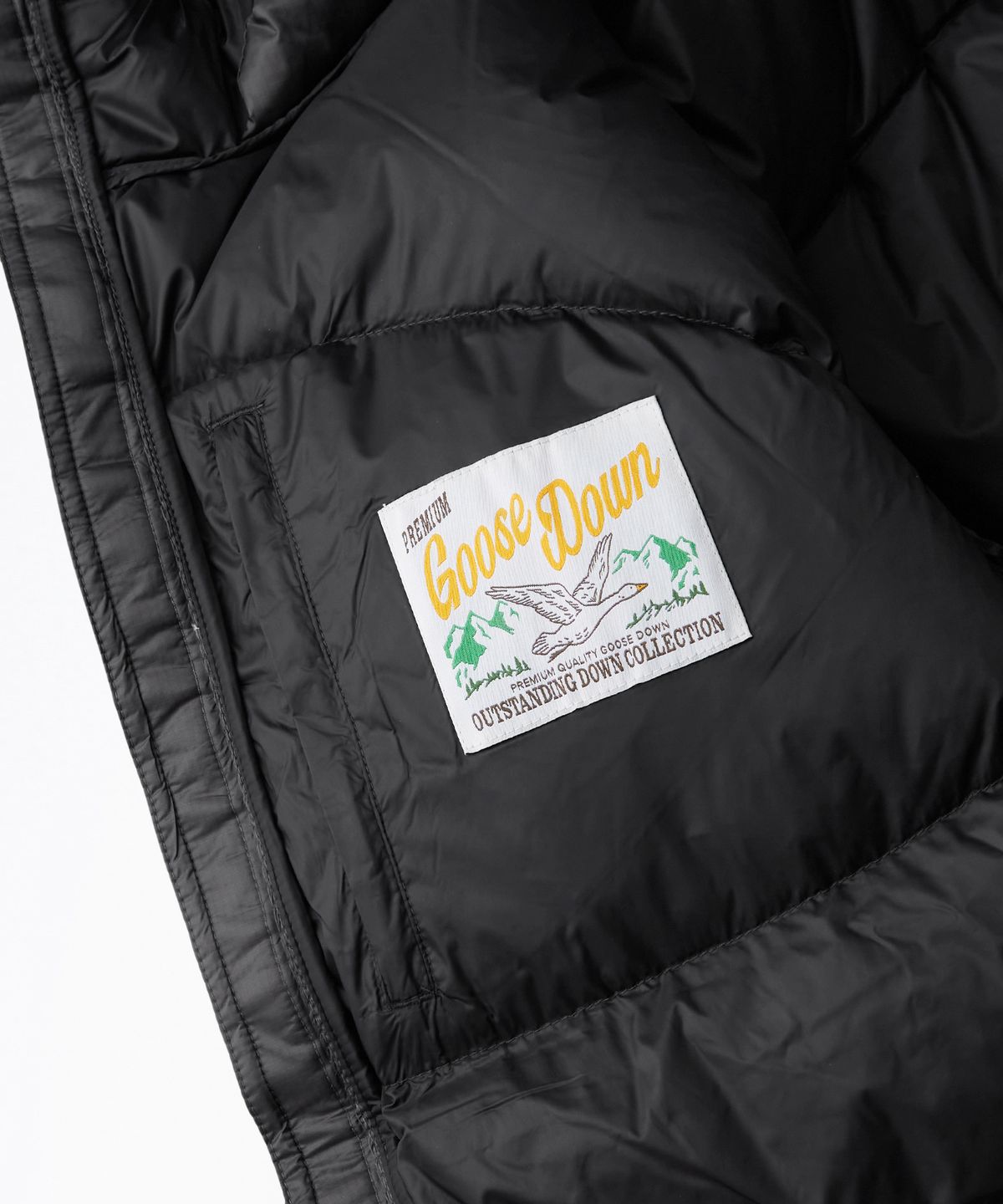 아웃스탠딩(OUTSTANDING) POLAR GOOSE DOWN PARKA_CHARCOAL