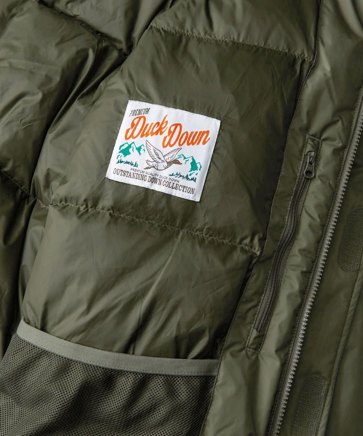 아웃스탠딩(OUTSTANDING) TORAY LEVEL7 DOWN PARKA_SAGE GREEN