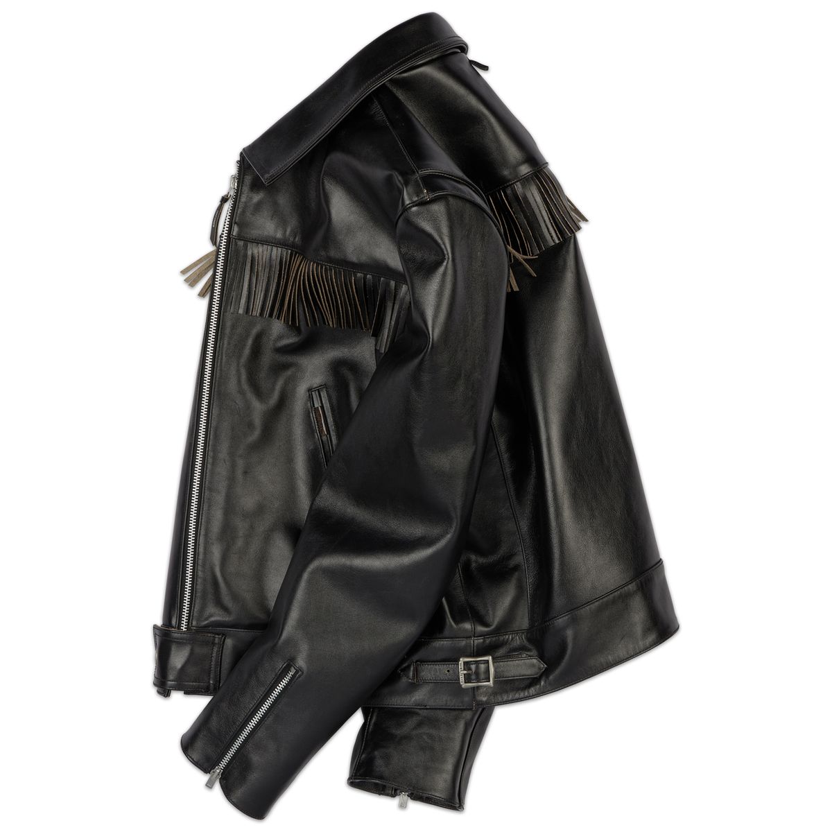 디아프바인(DIAFVINE) DV.LOT 703 Fringe Single Rider Vegetable Calfskin Teacore