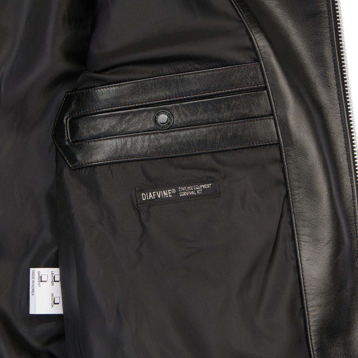 디아프바인(DIAFVINE) DV.LOT 703 Fringe Single Rider Vegetable Calfskin Teacore