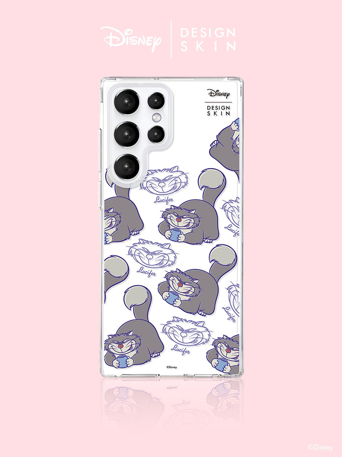 디자인스킨(DESIGNSKIN) 디즈니 클리어 그래픽 케이스 - 스탬프 루시퍼