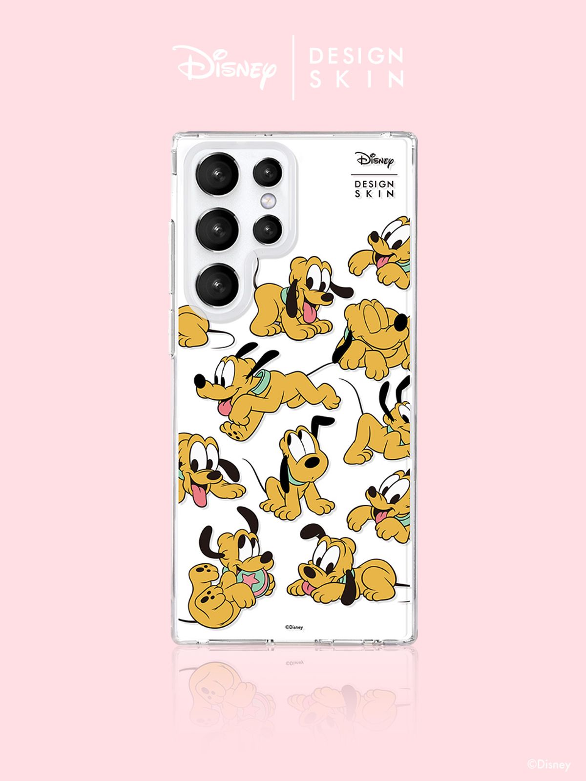 디자인스킨(DESIGNSKIN) 디즈니 클리어 그래픽 케이스 - 패턴 플루토