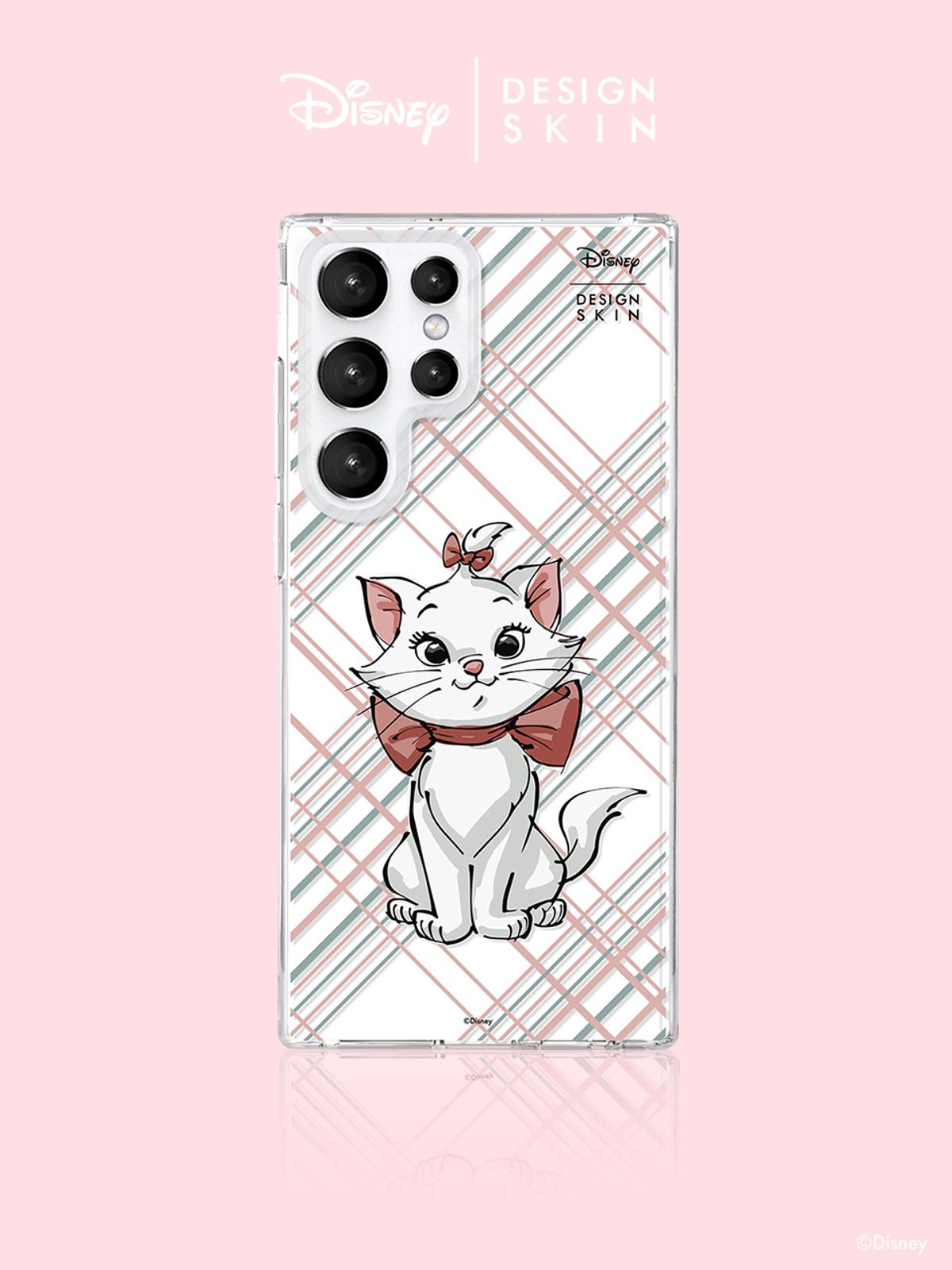디자인스킨(DESIGNSKIN) 디즈니 클리어 그래픽 케이스 - 체크패턴 마리