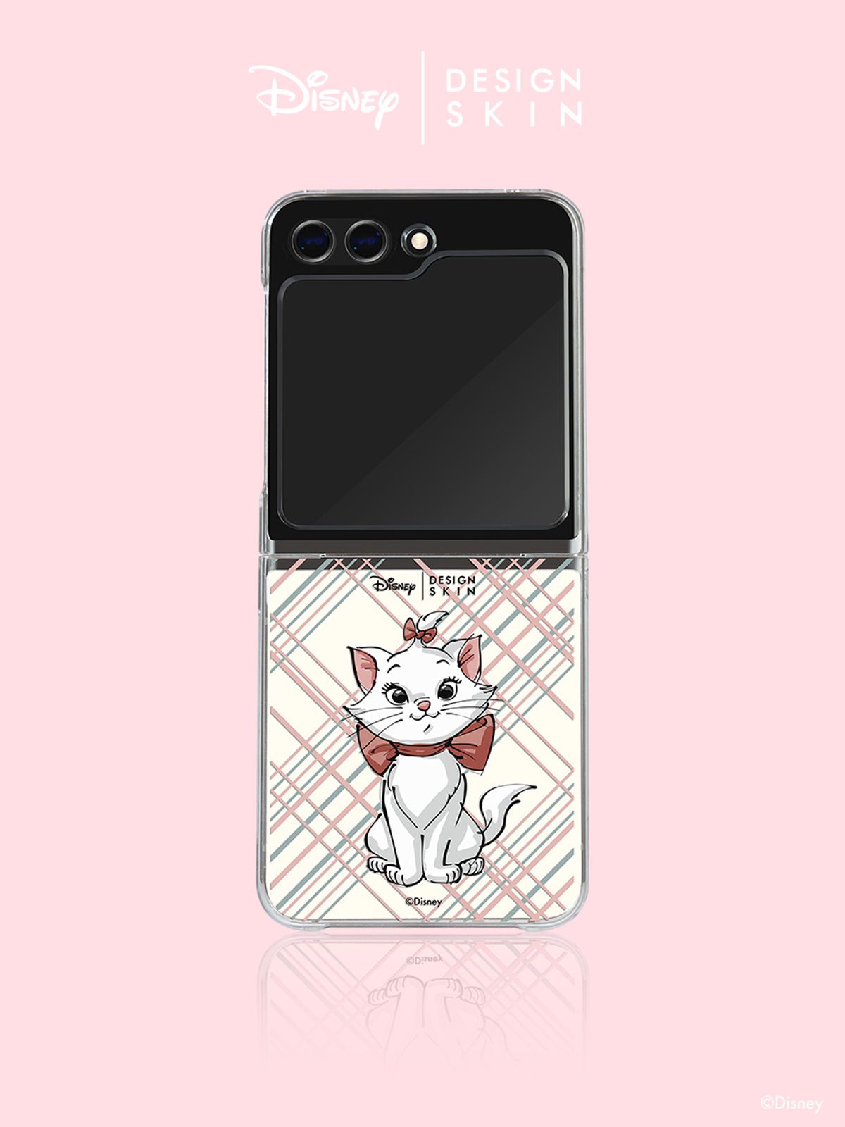 디자인스킨(DESIGNSKIN) 디즈니 클리어 그래픽 케이스 - 체크패턴 마리