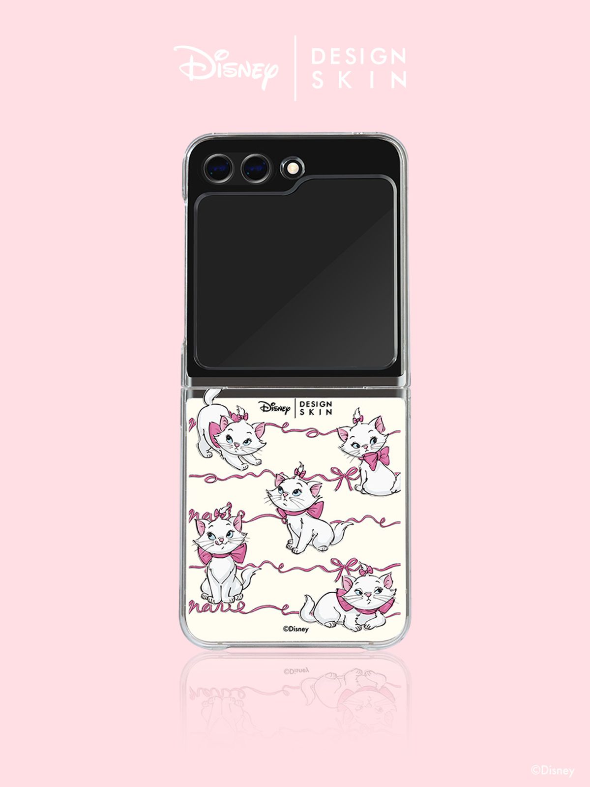 디자인스킨(DESIGNSKIN) 디즈니 클리어 그래픽 케이스 - 리본 마리
