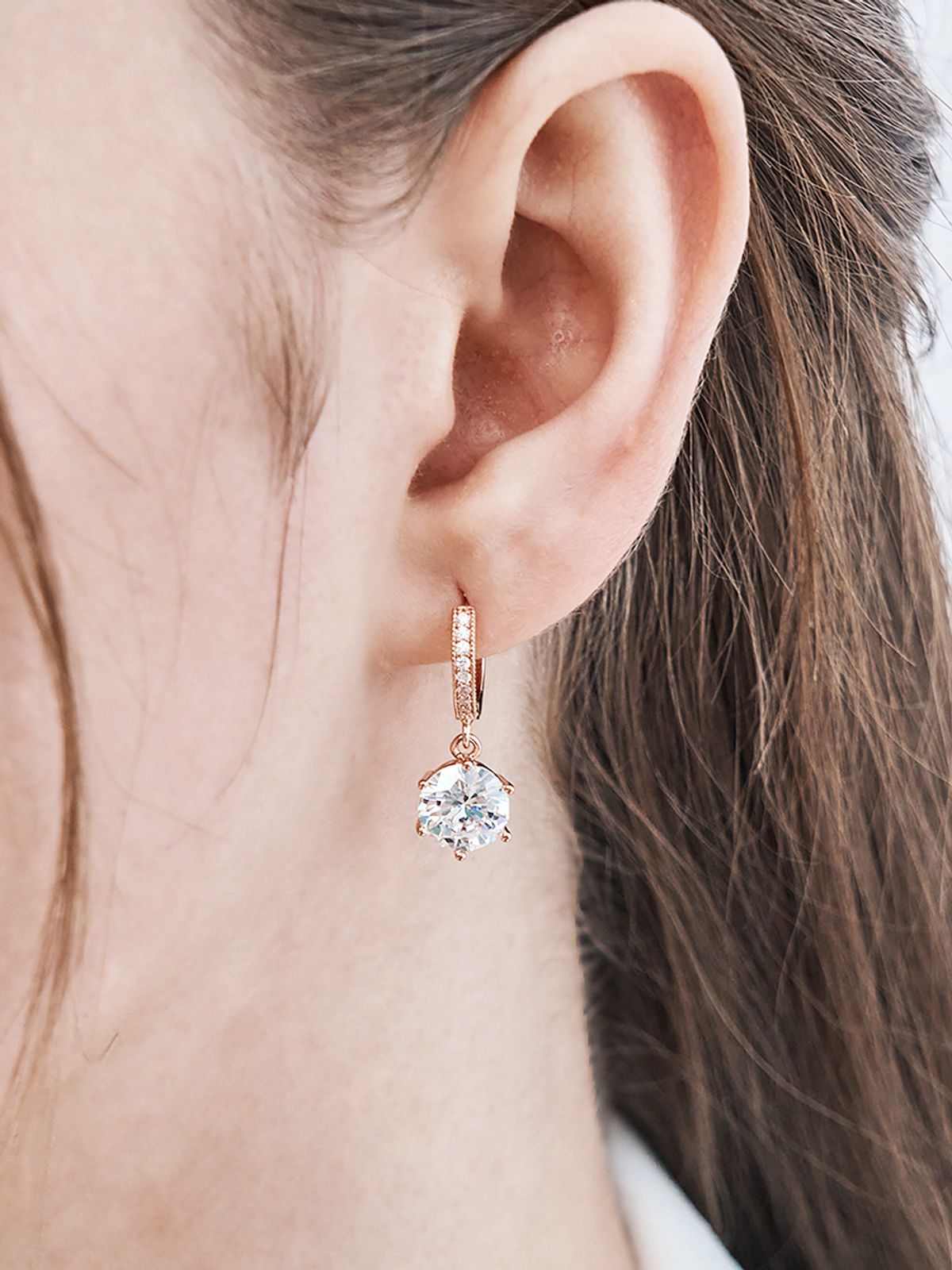 엘르주얼리(ELLEJEWELRY) 14K GF 파인 베이직 원터치 귀걸이 ELGPEE526